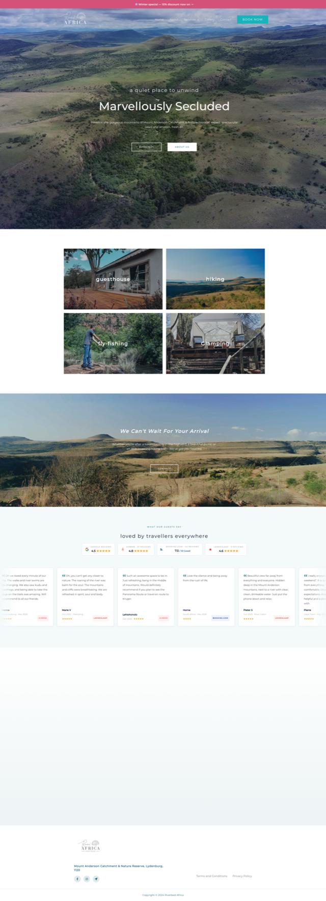 Riverbed Africa homepage screenshot